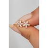 925 Sterling Silver Tiny Rose Wildflower Earrings