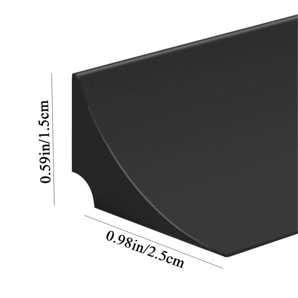 Black/White Water Stopper Strip Self-Adhesive Floor Retaining Barrier Shower