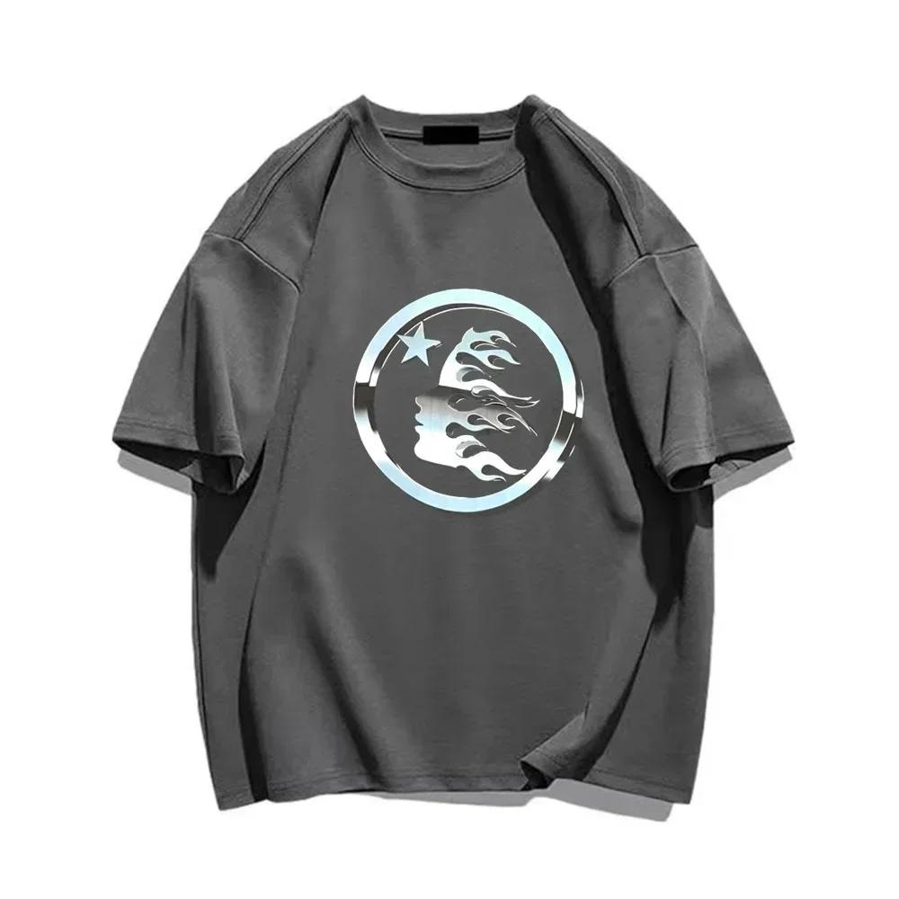 Футболка Hellster Rapper Wash Grey Heavy Craft Unisex с коротким рукавом, мужская и женская, топ, уличная мода, ретро-футболка Hell