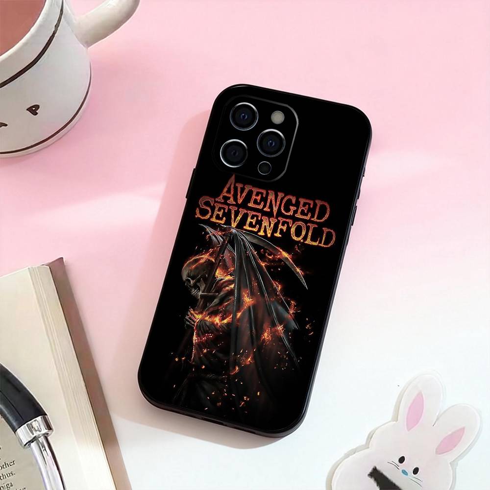 Группа A-Avenged S-Sevenfold Чехол для телефона для iPhone 17,16,15,14,13,12,11 Plus,Pro Max, Мягкий силиконовый черный чехол