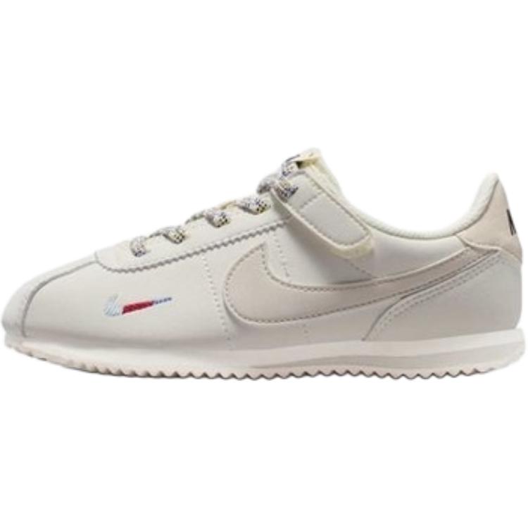Nike Cortez EasyOn Abrasion Resistant Low top Kids Lifestyle Shoes Ecru Kids' IH7661-001