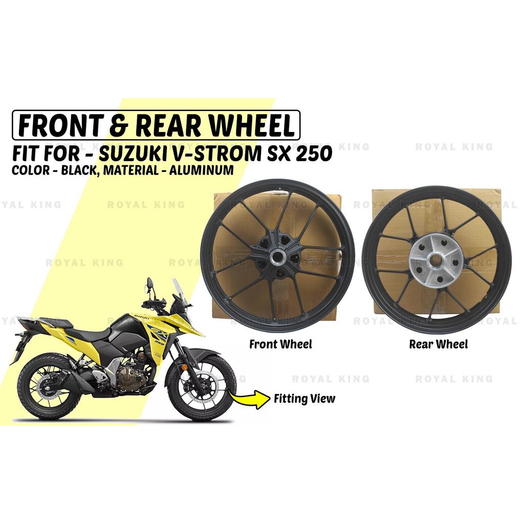 Front & Rear Black "Wheel Fit For Suzuki V-Strom SX 250"