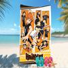 Пляжное полотенце с принтом Haikyu - мягкое, впитывающее, можно стирать в машине. Легкое и современное, для плавания, незаменимое в путешествиях