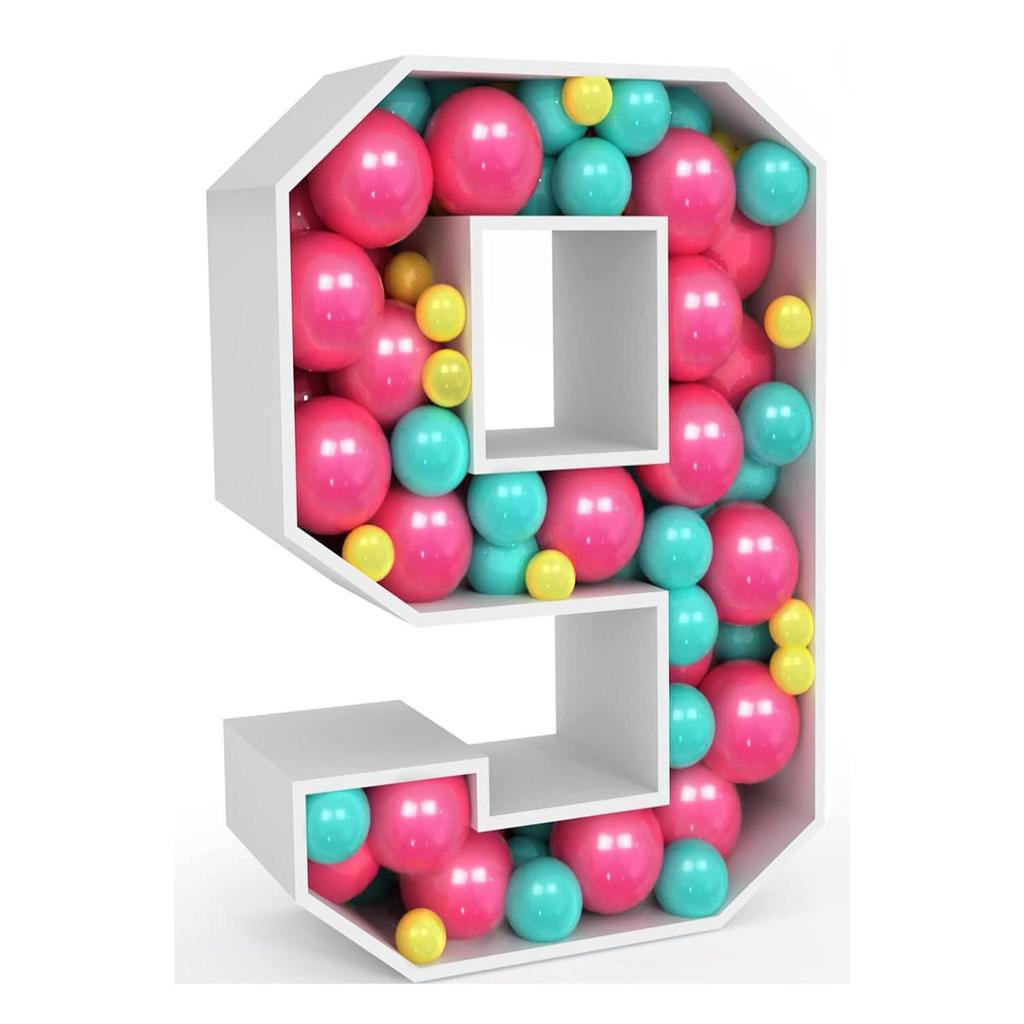 Большая декоративная доска с цифрой 3 фута / 91,5 см для DIY, заполняемая шарами, цветами, принадлежности для вечеринки в честь 50-летия, свадьбы, детского душа
