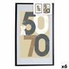 Photo Frame 62.5 X 2.5 X 92.5 Cm Black Plastic MDF Wood (6 Units)