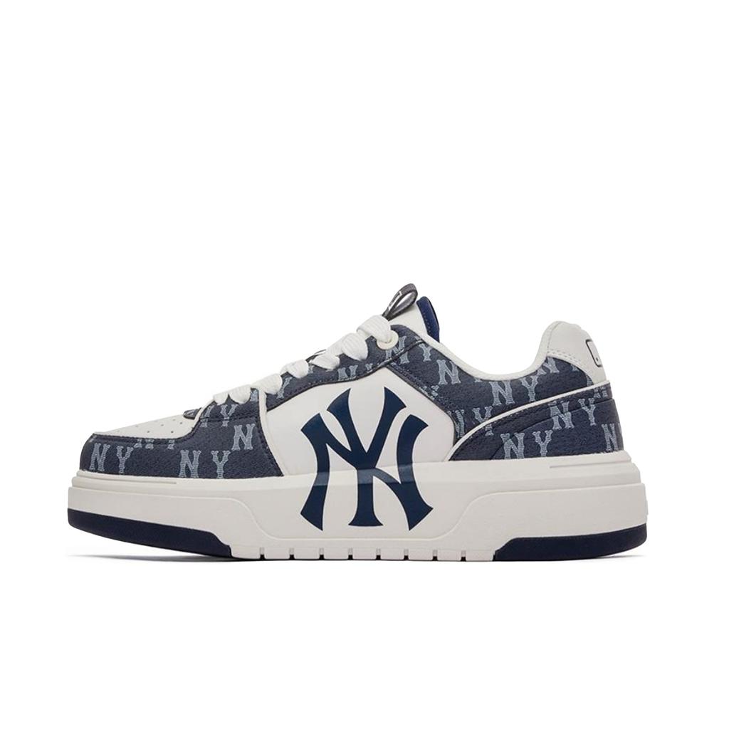 MLB Chunky Liner Slip Resistant Abrasion Resistant Low top Skateboard Shoes Unisex Blue White 3ASXCLD4N-50NYS(Team1001-OK?)