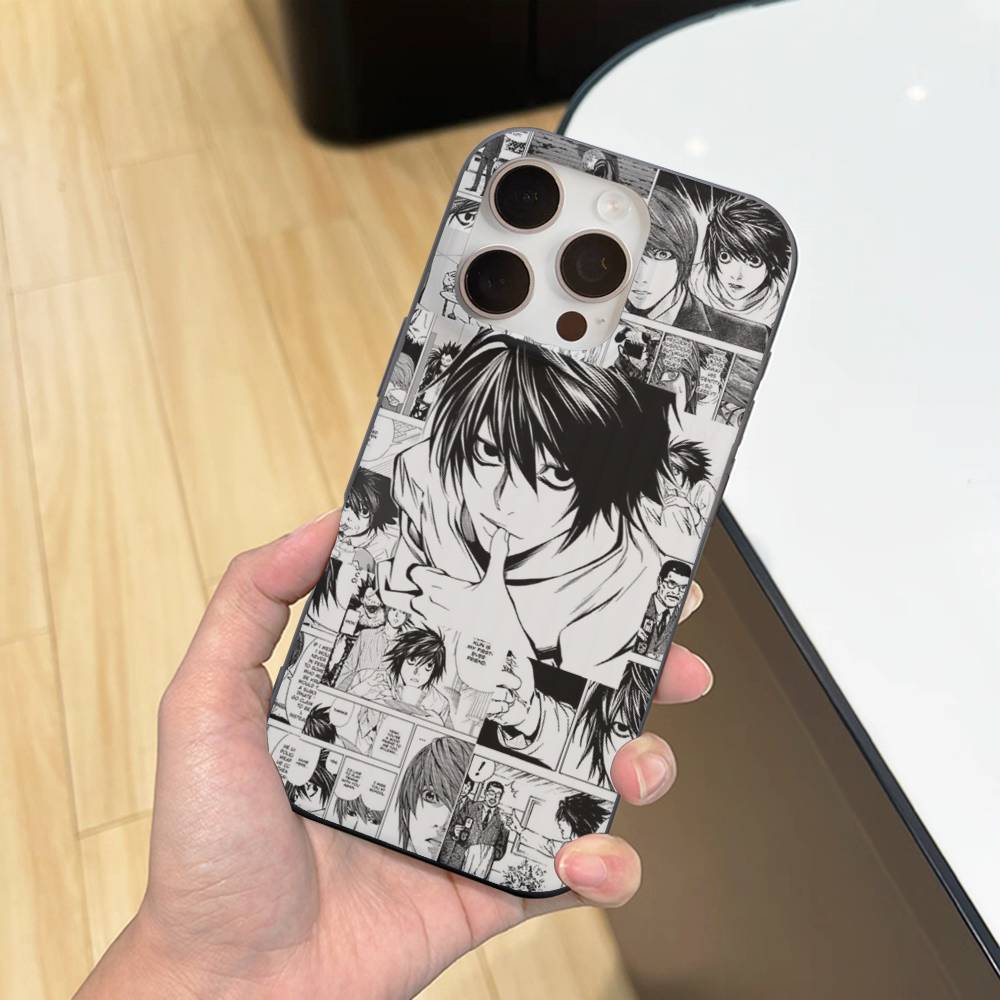 D-Death Note For IPhone 17 16 15 11 12 13 14 Pro Max Plus Pro Corrugated Translucent Back Phone Cover