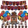 Funtime Freddy Birthday Decoration Party Set FNAF Game Anime Character Children Cute Funny Boys Girls Red Black Blue Brown Happy Birthday Garland