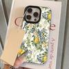 Чехол для телефона со свежим лимонным, птичьим и цветочным принтом для iPhone 17 16 15 14 13 12 11 Серии Pro Max Plus Двойная защита