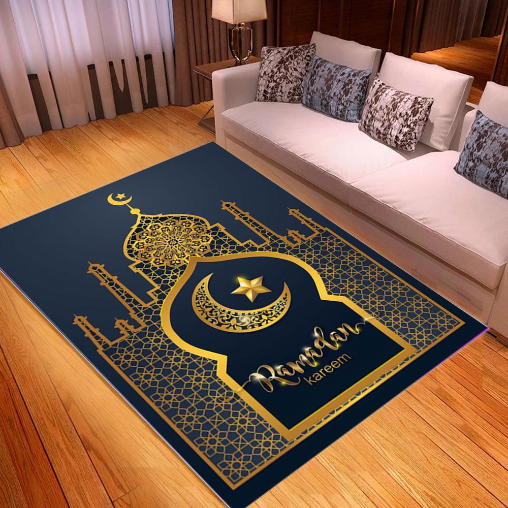 Исламские ковры с религиозными особенностями, 3D-печатный мультфильм, детский напольный коврик, прямоугольный коврик для спальни, коврики для йоги для взрослых, декоративная гостиная