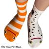 Cotton Stripes Socks Breathable Mid Tube Socks New Cartoon Eel Socks