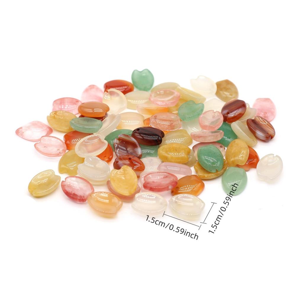 Мини-подвеска из исцеляющего кристалла Рейки, уникальные подвески-лепестки из натурального камня для изготовления ювелирных изделий своими руками на день рождения, рождественские подарки, товары для творчества 15×15 мм