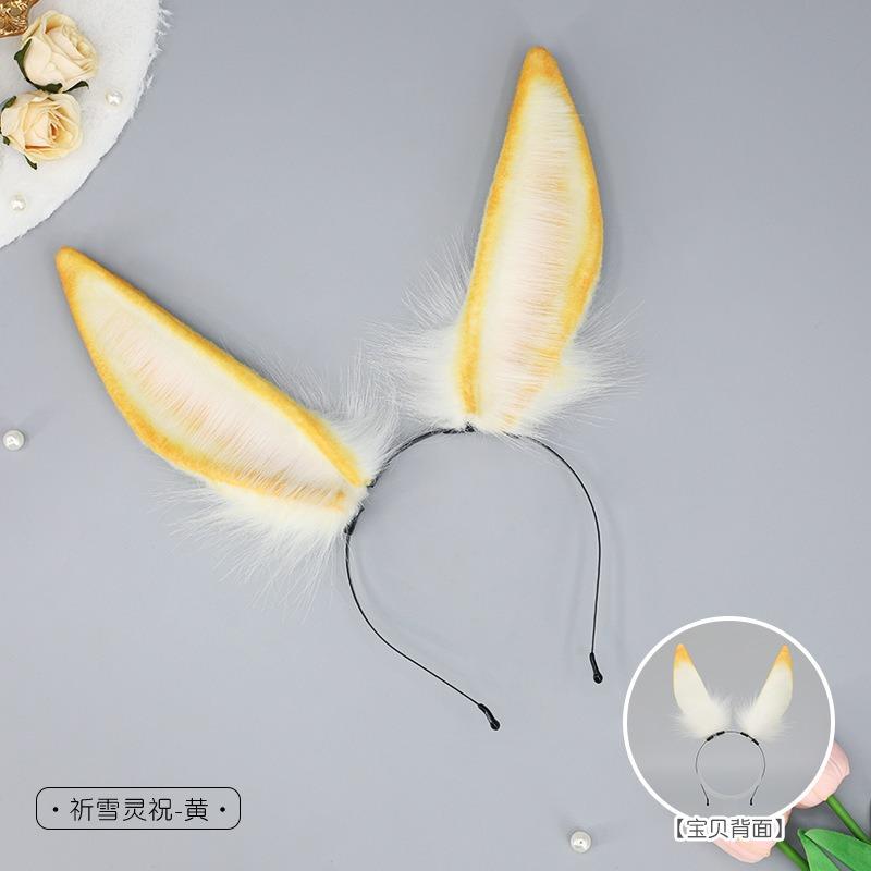 Симуляция ушей животных плюшевые ручной работы косплей реквизит наряд женские кроличьи ушки ободок головной убор аксессуары для волос