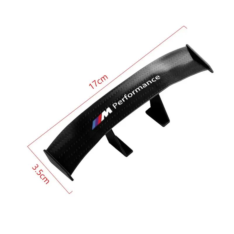 Car Mini Spoiler Tail Wing Carbon Fiber Look Mini Modified Tail Wings For BMW X1 X2 X3 X4 X5 1 2 3 4 5 6 Series E90 E91 E92 E65