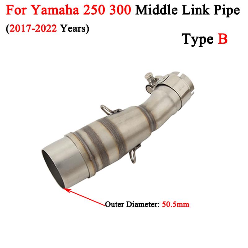 Slip On Motorcycle Exhaust Escape Middle Mid Link Pipe Connecting 51mm Moto Muffler For Yamaha XMAX 250 300 XMAX250 XMAX300
