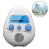 Hanging Waterproof Shower Clock Radio - Wireless Mini Portable Waterproof Battery Operated Shower Radio Speaker W Digital Clock- Pyle PSR6