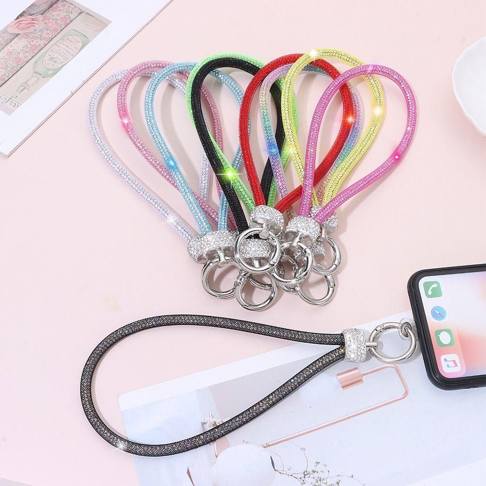 Яркий шнурок для телефона со стразами, брелок на запястье, модный подвесной шнур, аксессуары для телефона