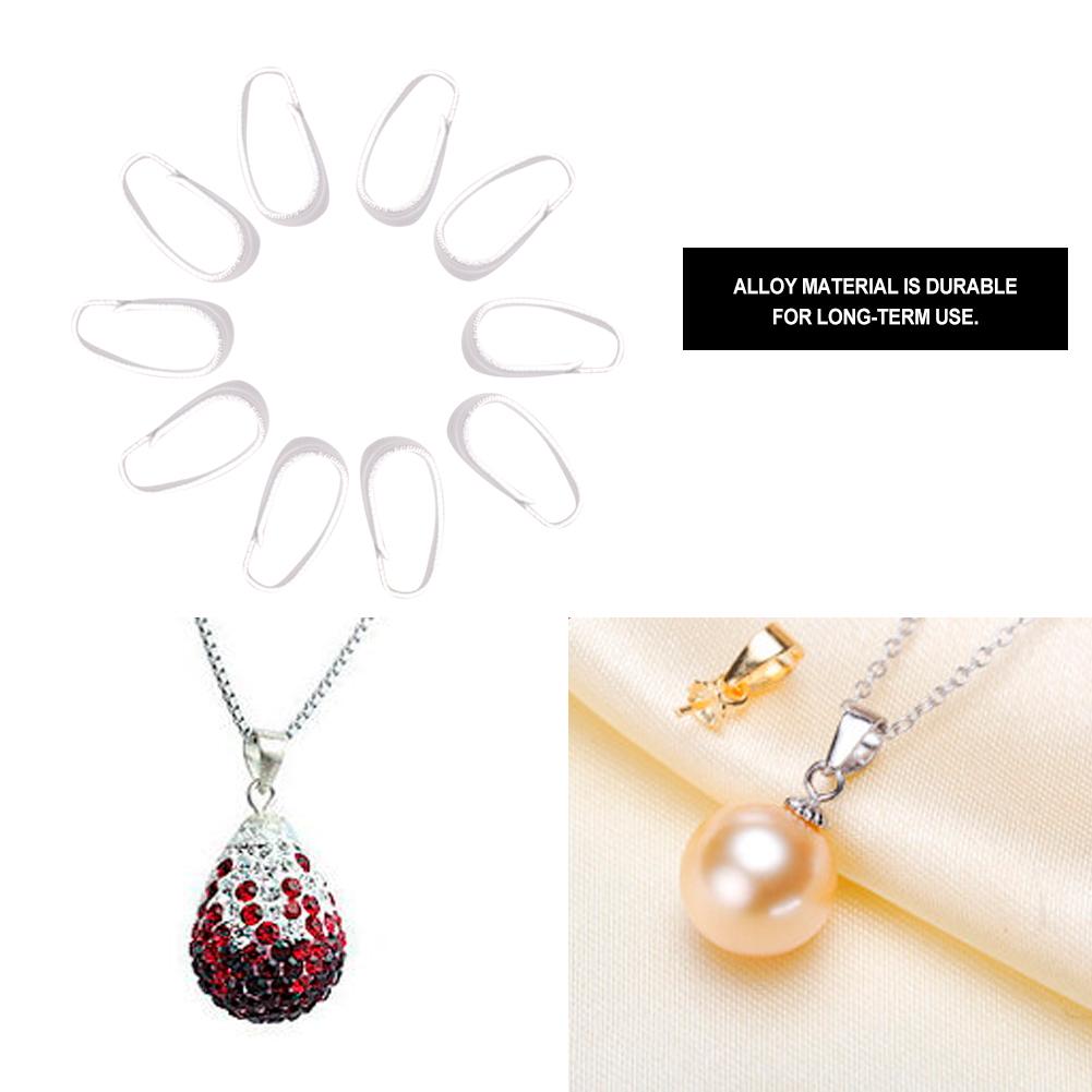 300 шт. / Пакет Подвеска Соединитель Зажимы Застежки Кнопки Ювелирная Фурнитура Сплав Застежки (Серебряный)