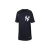 X MLB Collaboration Kids New York Yankees Logo Pattern Single-Breasted Short Sleeve Sports Jersey Jacket Kids Jackets Dark-Navy DM9239-414
