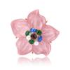 Изысканный тяжелая промышленность сплав эмаль цветок брошь темперамент милый женский костюм рубашка корсаж орнамент растение