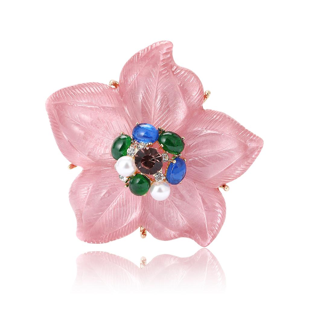 Изысканный тяжелая промышленность сплав эмаль цветок брошь темперамент милый женский костюм рубашка корсаж орнамент растение
