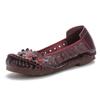 Роскошные женские мокасины из натуральной кожи, балетки высшего качества, шикарные туфли для мам в стиле ретро, женские туфли для вождения, большой размер 42