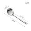 Stainless Steel Long Handle Pasta Colander Ramen Scoop Oil Skimmer Food Strainer Sieve with Hanging Hole Design Cooking Tools
