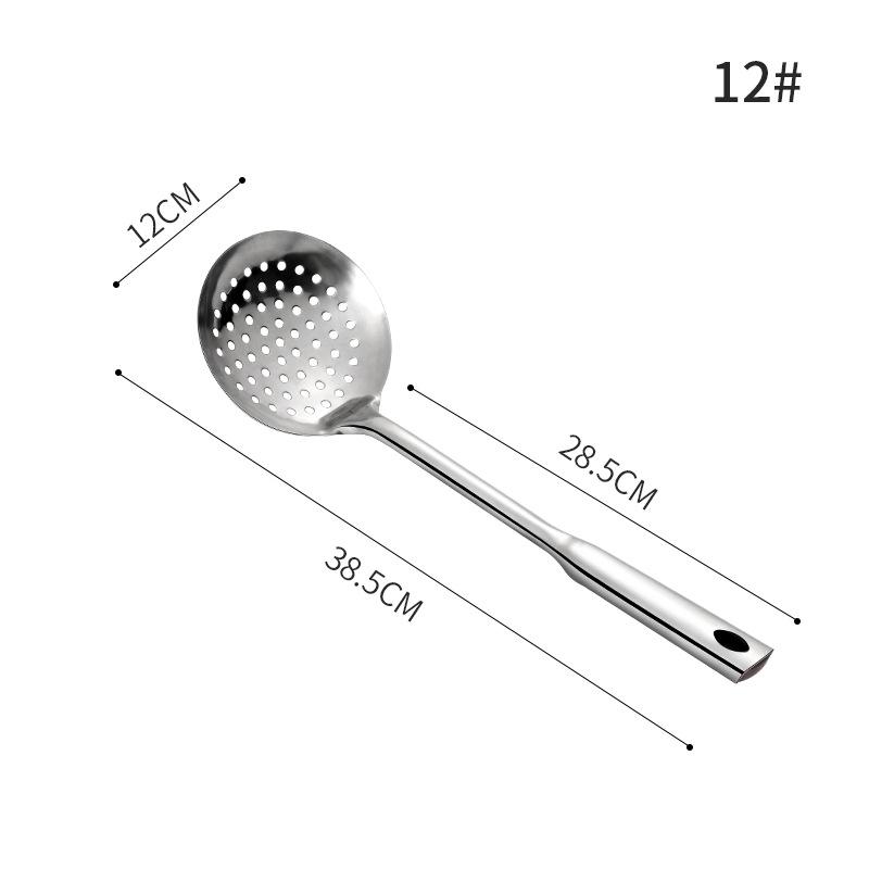 Stainless Steel Long Handle Pasta Colander Ramen Scoop Oil Skimmer Food Strainer Sieve with Hanging Hole Design Cooking Tools