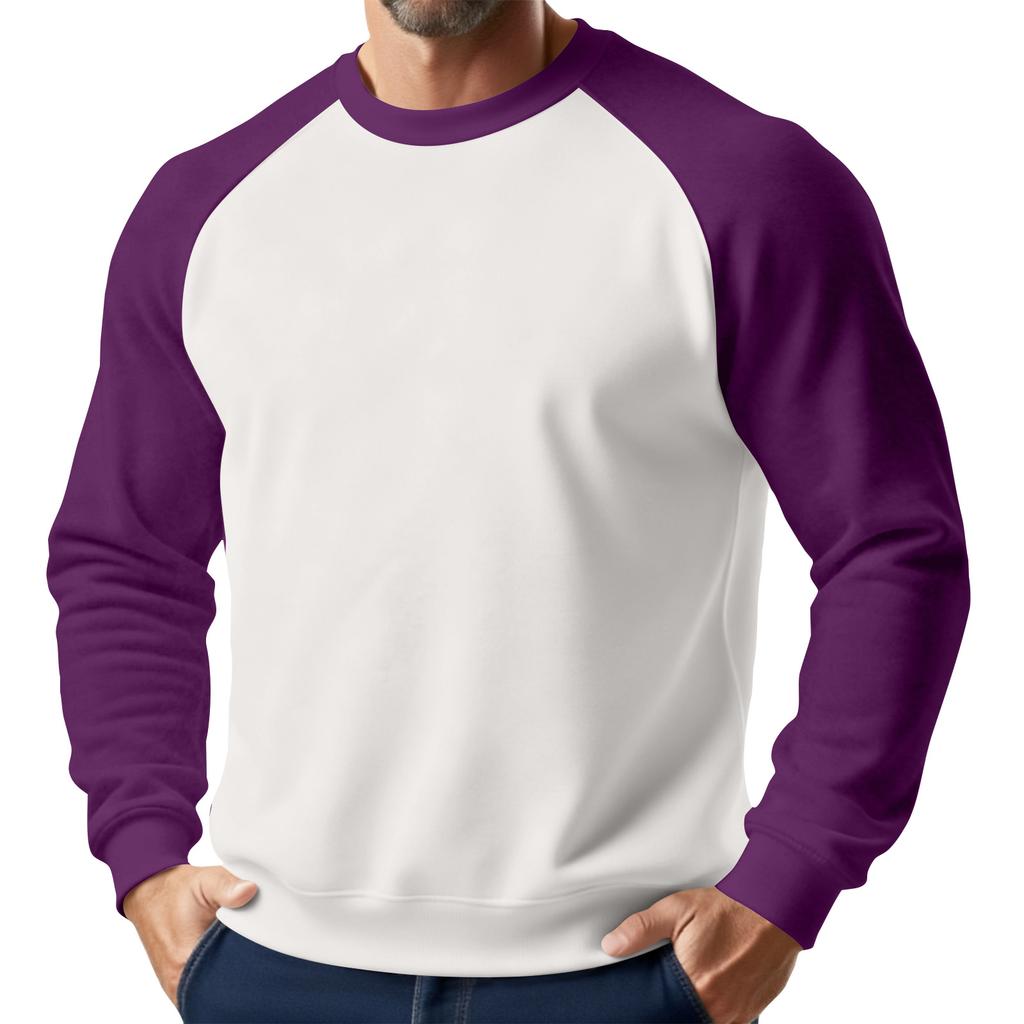 Men's Christmas Raglan Crewneck Fleece Sweatshirt