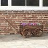 Plant wheelbarrow, Wooden raised bed, Weatherproof. 120 x 41 x 50 cm, Brown