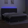 Maison Exclusive - Sommier à lattes de lit matelas et LED Noir 200x200 cm Tissu