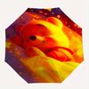 Pooh Bear,Nighttime Fully automatic themed umbrella   8 ribs durable iron frame, tri fold compact design, perfect as a gift, travel umbrella