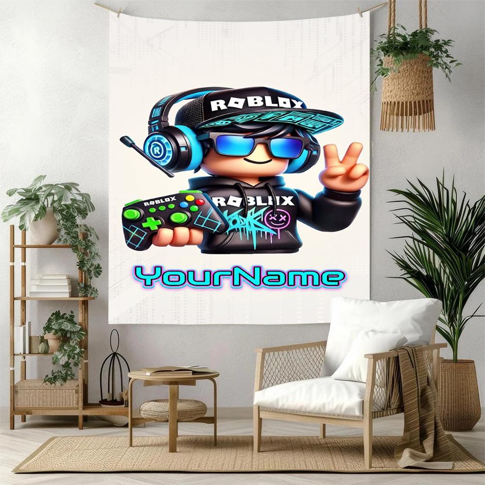 Roblox Custom Your Name Wall Decor Tapestry Art For Pet Memorial Birthdaywedding Party Backdrop Family Gift