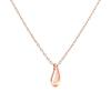 Simple Rose Gold Small Drop Necklace Niche Collarbone Chain Women's Daily Bean Pendant Accessories Versatile Jewelry