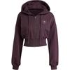 Stella McCartney Sportswear Cropped Hoodie Women Hoodies Dark-Brown IZ5011
