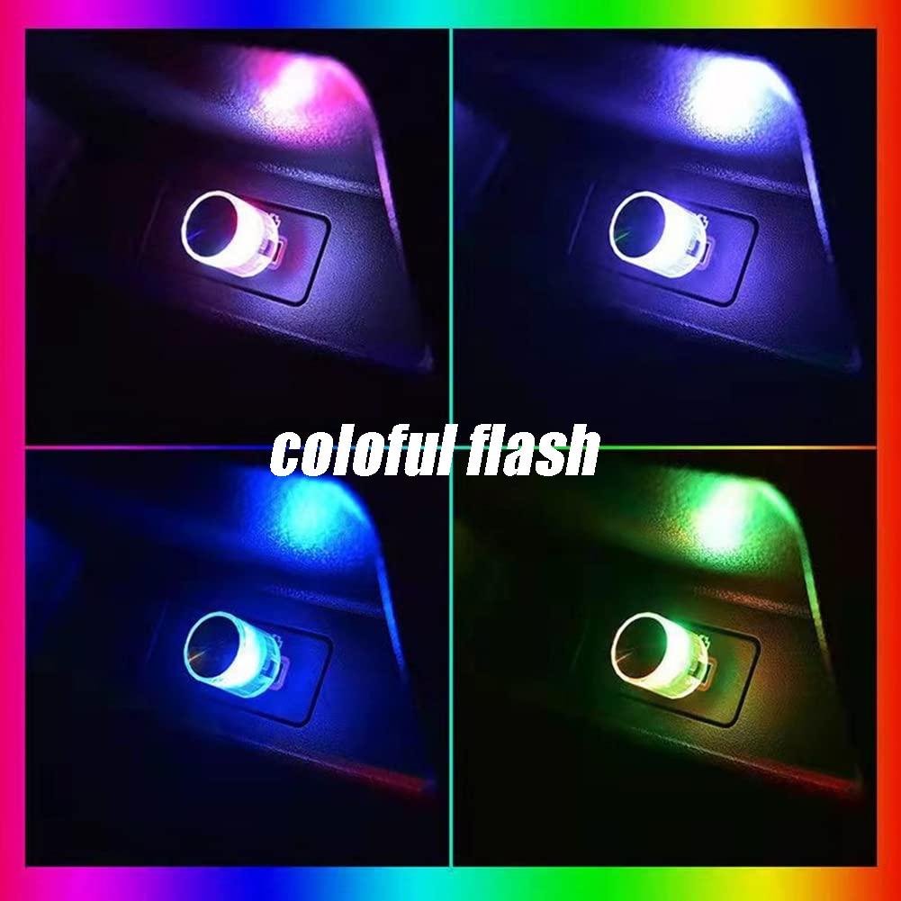 Мини-автомобиль USB LED окружающий свет Декоративные атмосферные лампы для внутренней среды Авто ПК Компьютер Портативный свет Plug Play