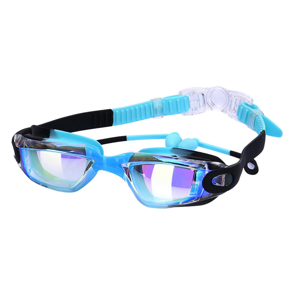 Детские очки для плавания, 2 упаковки, очки для плавания с берушами и зажимом для носа, очки от запотевания и ультрафиолета для детей, подростков в возрасте от 3 до 15 лет