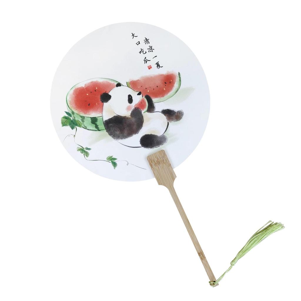 Скидка для новых посетителей: Расписанный вручную веер «Арбуз» - Портативный, Креативный китайский стиль для лета