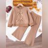 Kids Cartoon Casual Fashion Outfit Set Long Sleeve Top & Pants