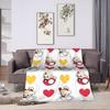 Lucifer and Charlie Rubber Ducks Hazbins Hotels Blanket Flannel Summer  Portable Soft Throw Blanket for Sofa Travel Rug Piece