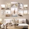 Coconut Lake Canvas Posters Landscape Art Painting Countryside Scenery Beige Wall Art Prints Nordic Pictures Living Room Decor