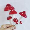 33PCS Miniatures Artificial Foam Mushroom Garden Fairy Bonsai Plant Pot Mushroom Resin Craft Decor For DIY Micro Garden Decor