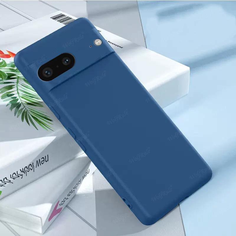 For Cover Google Pixel 7 Case Google Pixel 7 6 8 Pro 7A Capa Shockproof Liquid Silicone TPU Soft Cover Google Pixel 7 Pro Funda