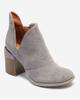 Ariko Gray Ankle Boots with Cutout Heel 39