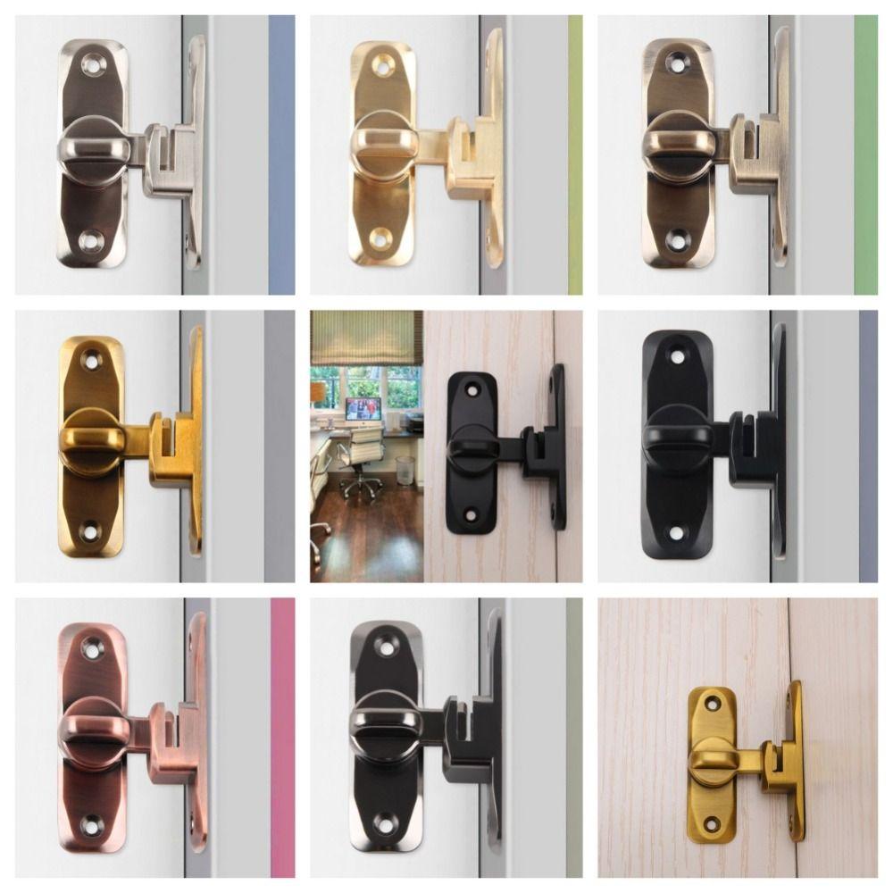 Flat Door Catch Anti-theft Door Bolt No Punching Door Lock Buckle Home