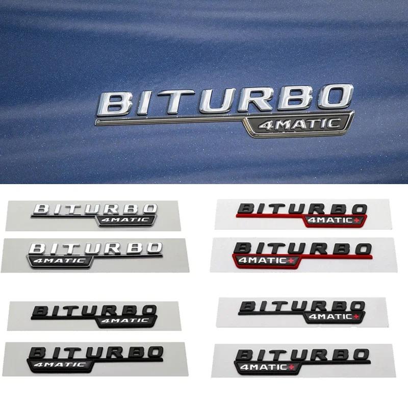 2pcs BITURBO 4MATIC Plus Logo Car Emblem Fender Badge Sticker For Mercedes Benz AMG C43 E43 GLE43 GLC43 W204 W203 W211 W205 X253 qq1