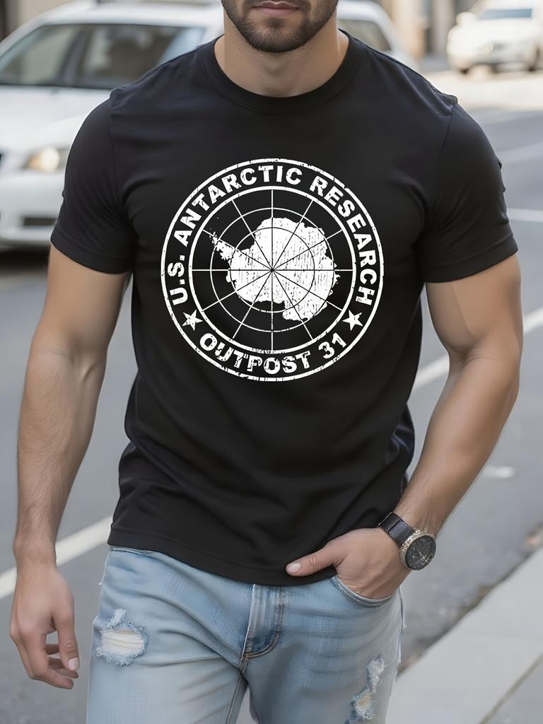 Outpost 31 US Antarctic Research Tshirt - Arctic Base Des...