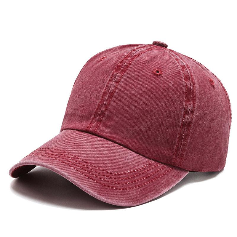 Hat Men's Korean Version Ins Retro Baseball Cap Women's Solid Color Hat Outdoor Sunshade Cap