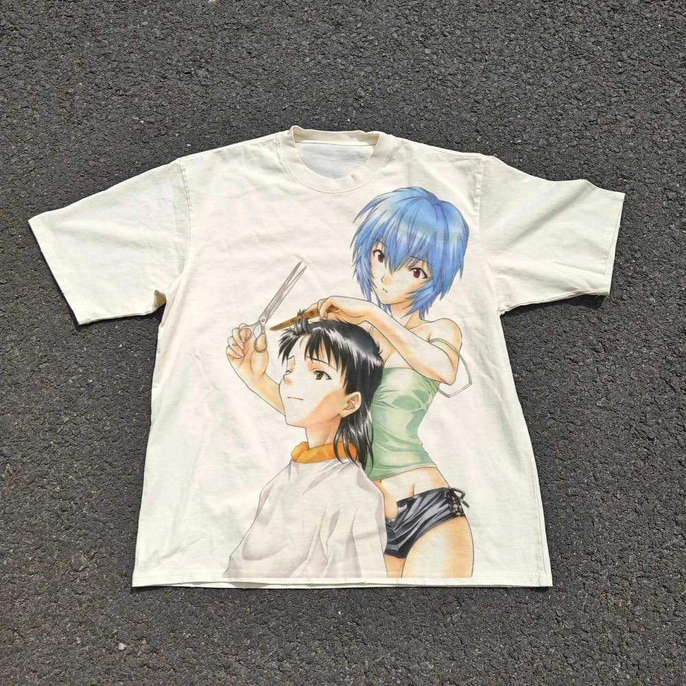 2026 Новая футболка Ева Единица 01 Футболка Neon Genesis Evangelion для мужчин Японская аниме-рубашка Унисекс Летний хлопковый топ с коротким рукавом