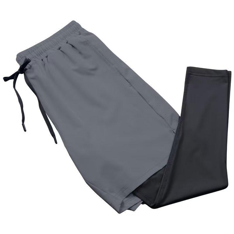 Men's Autumn/Winter Two-in-One Sports Leggings for Running, Training, and Basketball